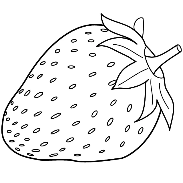 Desenho de Morango para colorir e imprimir: número 16