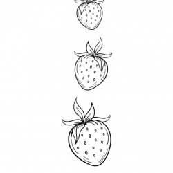 Desenho de Morango para colorir e imprimir: número 19