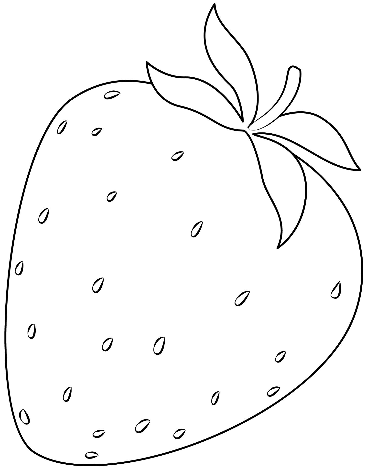 Desenho de Morango para colorir e imprimir: número 24