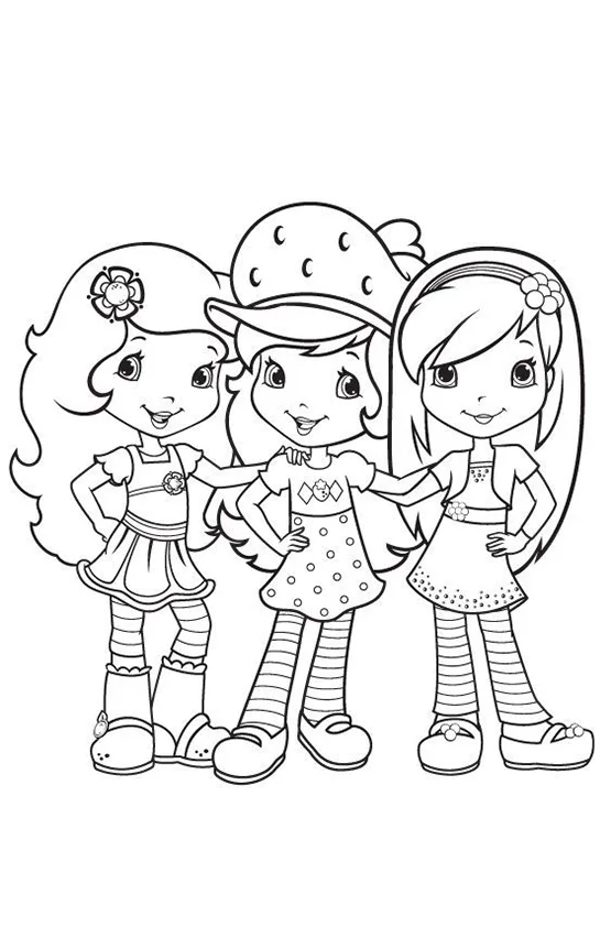 Desenho de Moranguinho para colorir e imprimir: número 6