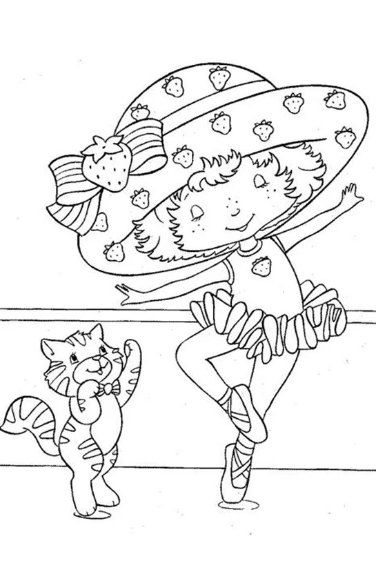 Desenho de Moranguinho para colorir e imprimir: número 7