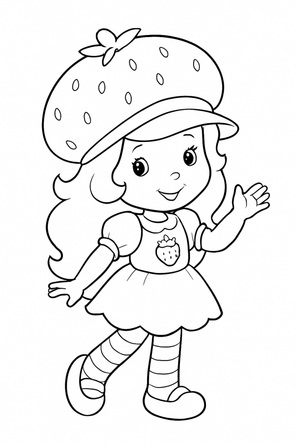 Desenho de Moranguinho para colorir e imprimir: número 11