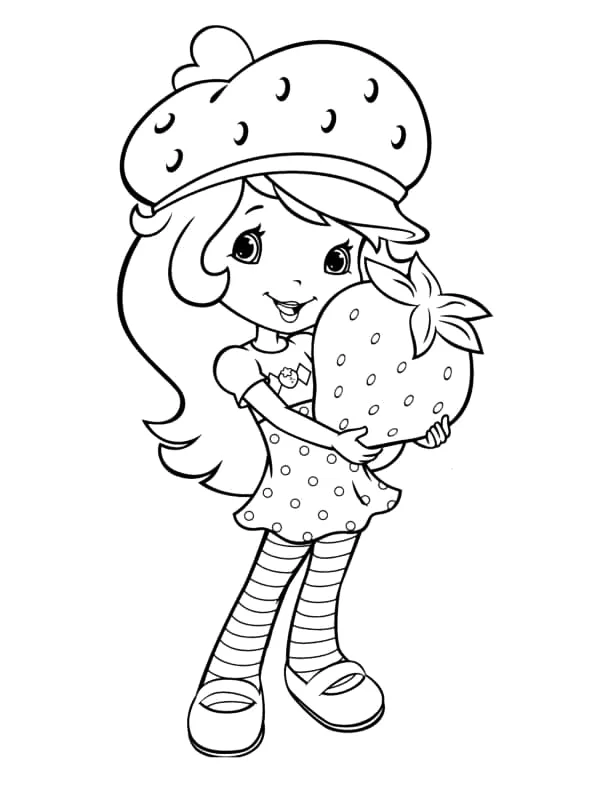 Desenho de Moranguinho para colorir e imprimir: número 12