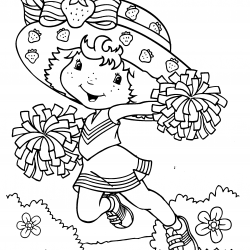 Desenho de Moranguinho para colorir e imprimir: número 14