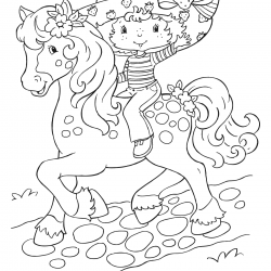Desenho de Moranguinho para colorir e imprimir: número 17