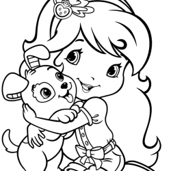 Desenho de Moranguinho para colorir e imprimir: número 18