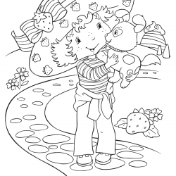Desenho de Moranguinho para colorir e imprimir: número 20