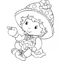 Desenho de Moranguinho para colorir e imprimir: número 21