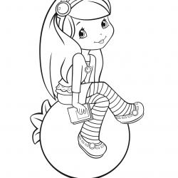 Desenho de Moranguinho para colorir e imprimir: número 23