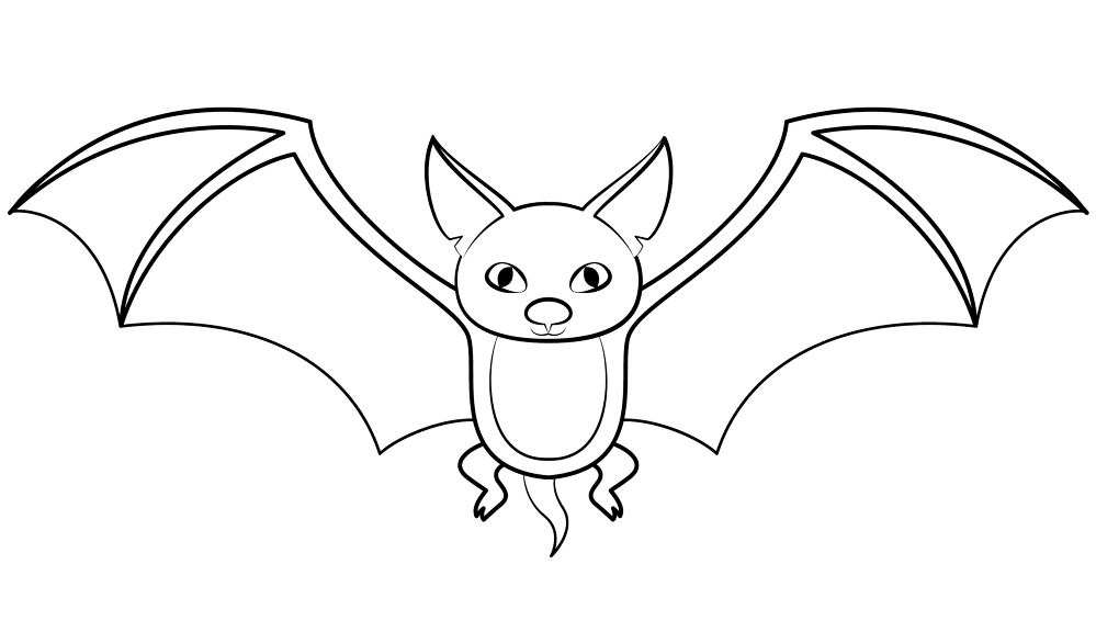 Desenho de Morcegos para colorir e imprimir: número 8