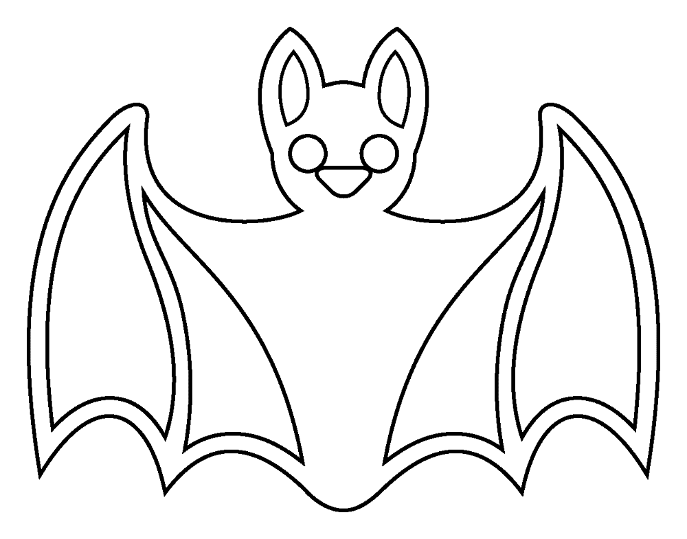 Desenho de Morcegos para colorir e imprimir: número 10