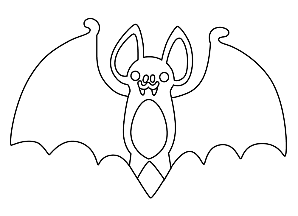Desenho de Morcegos para colorir e imprimir: número 12