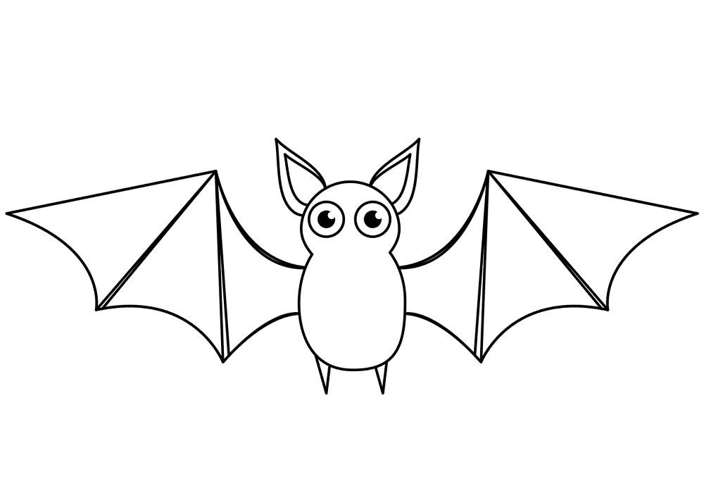 Desenho de Morcegos para colorir e imprimir: número 14