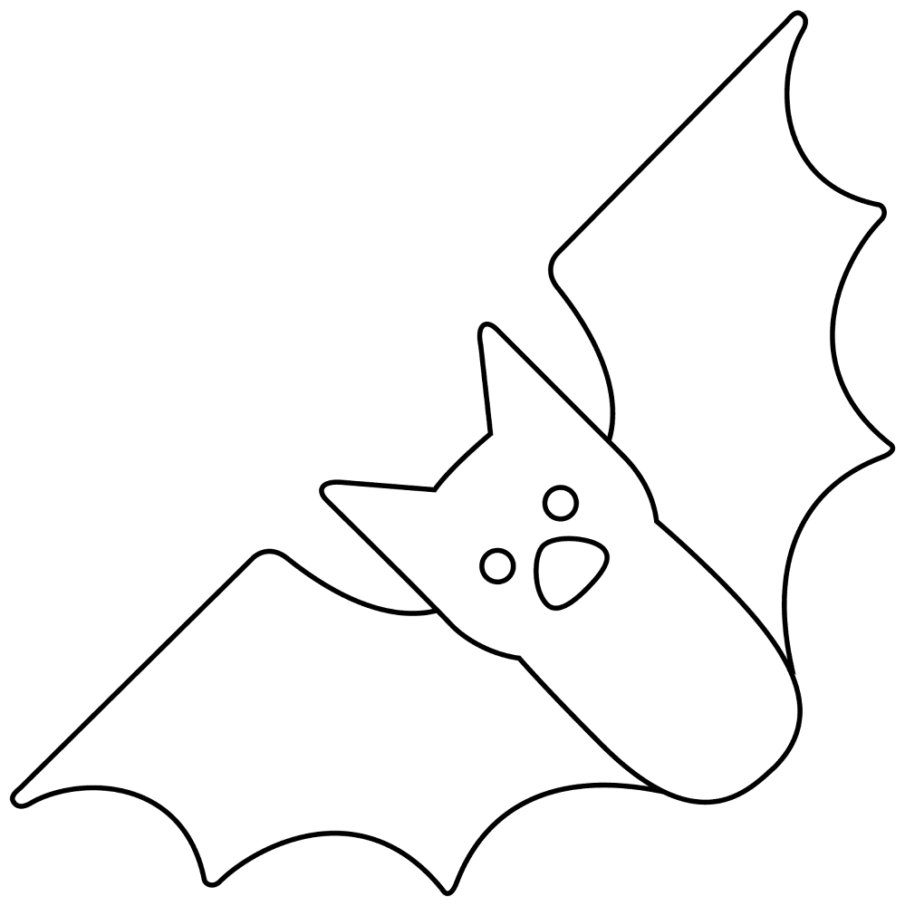 Desenho de Morcegos para colorir e imprimir: número 22