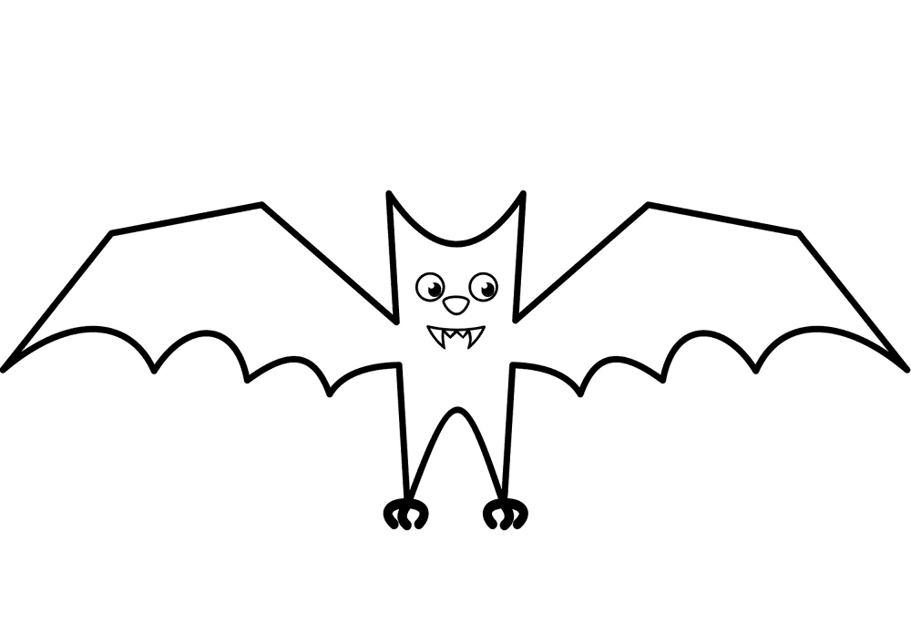 Desenho de Morcegos para colorir e imprimir: número 23