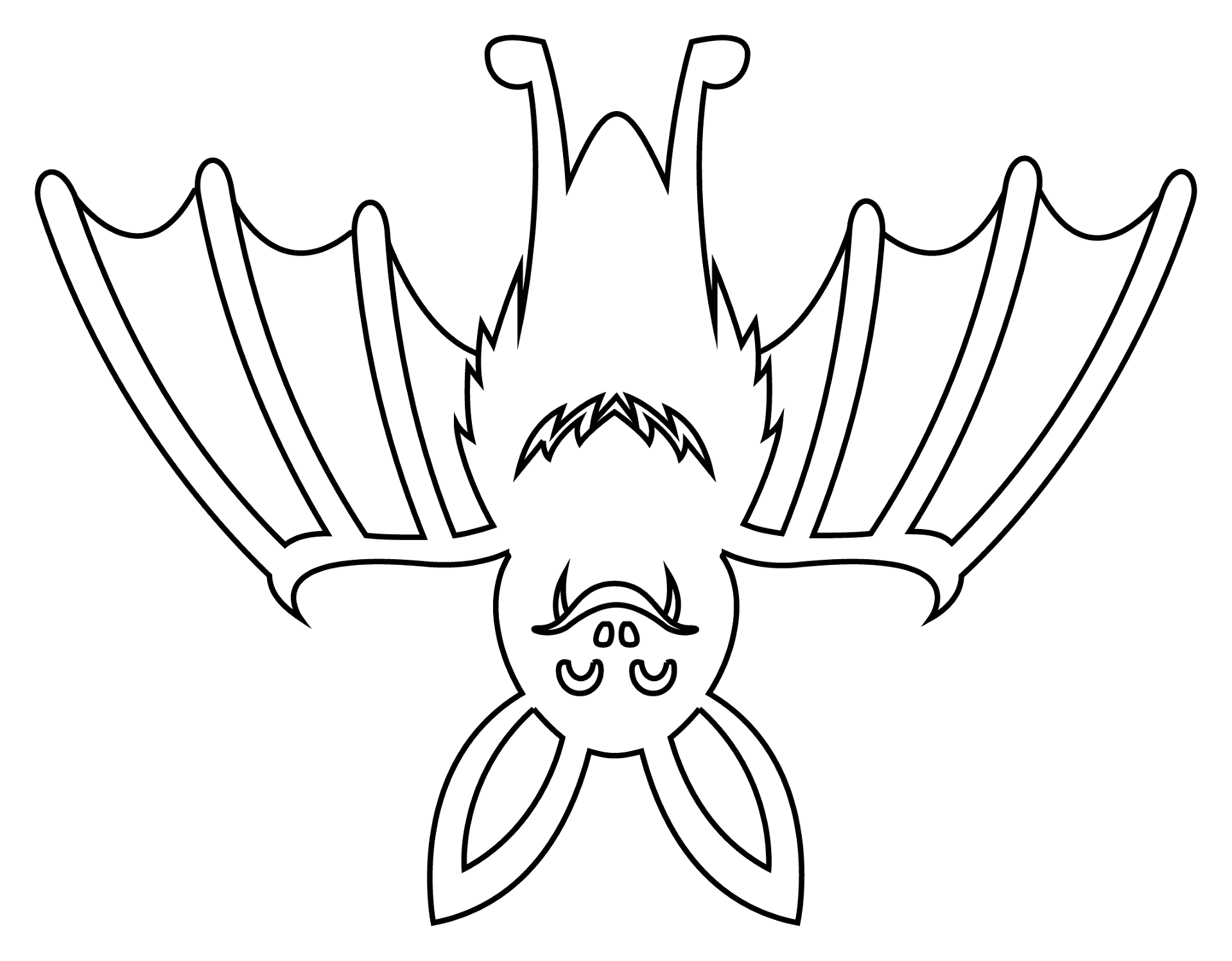 Desenho de Morcegos para colorir e imprimir: número 24