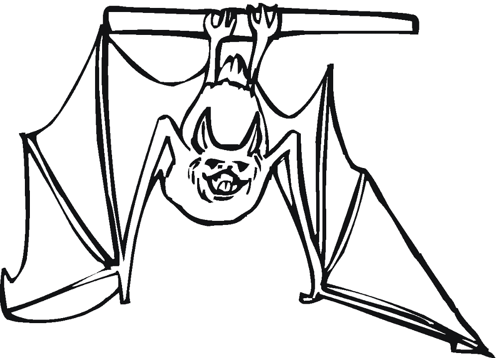 Desenho de Morcegos para colorir e imprimir: número 45