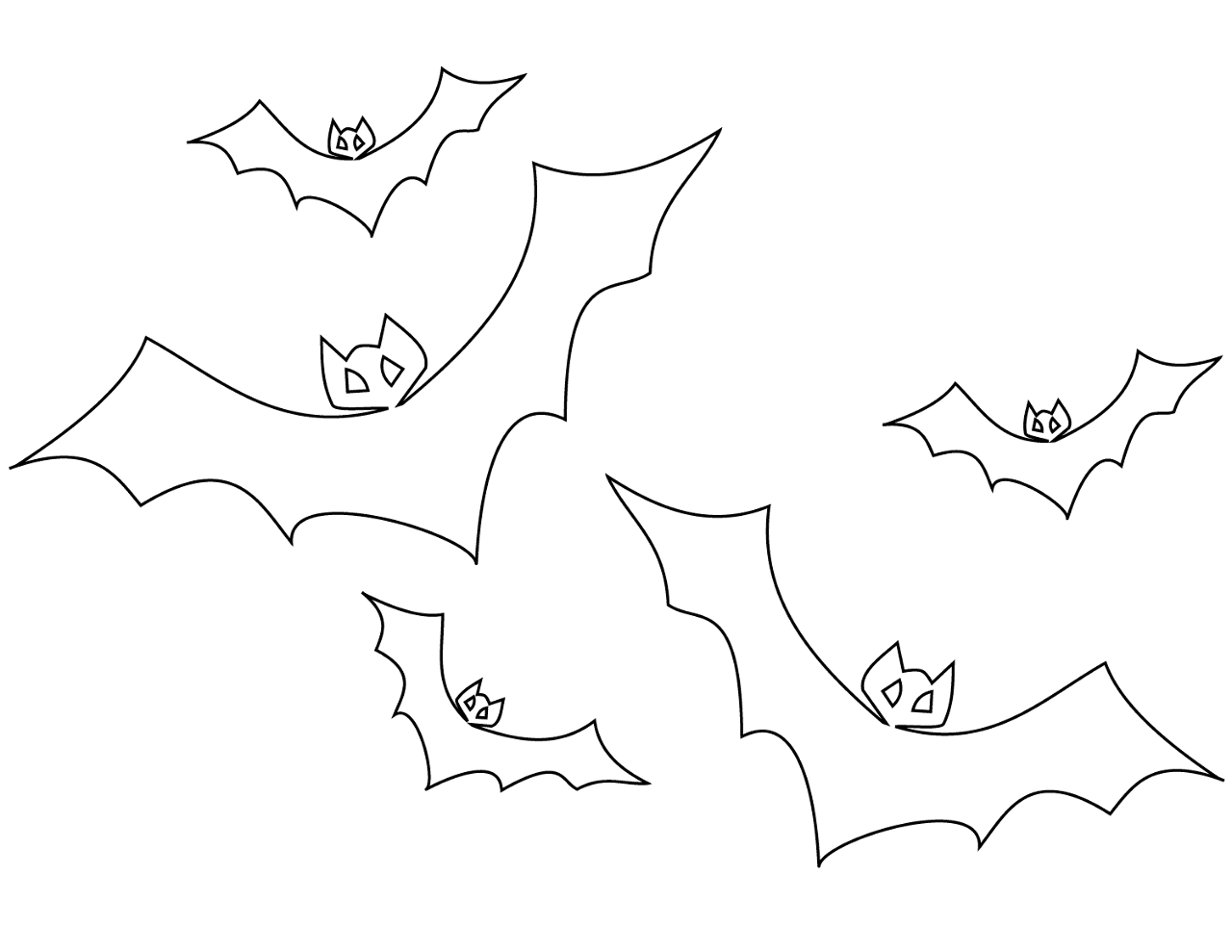 Desenho de Morcegos para colorir