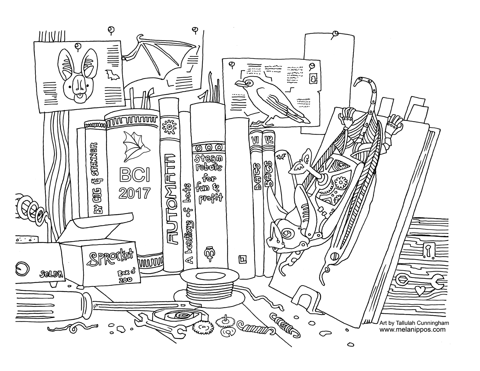 Desenho de Morcegos para colorir