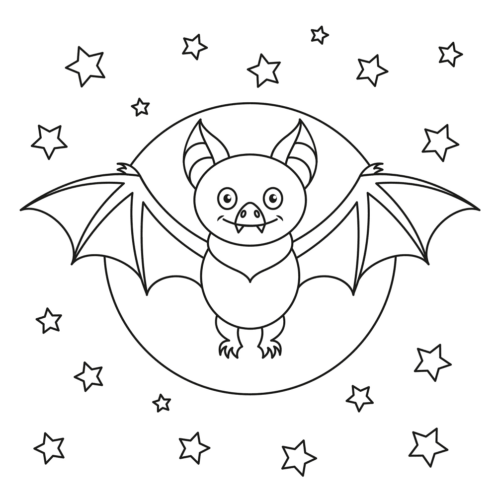 Desenho de Morcegos para colorir