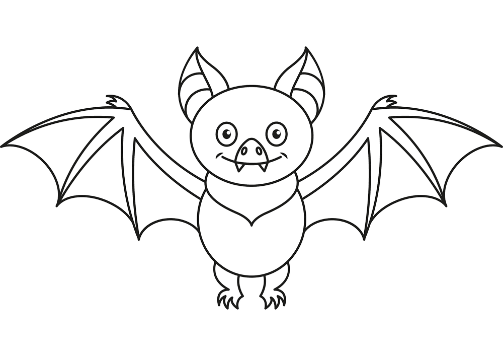 Desenho de Morcegos para colorir