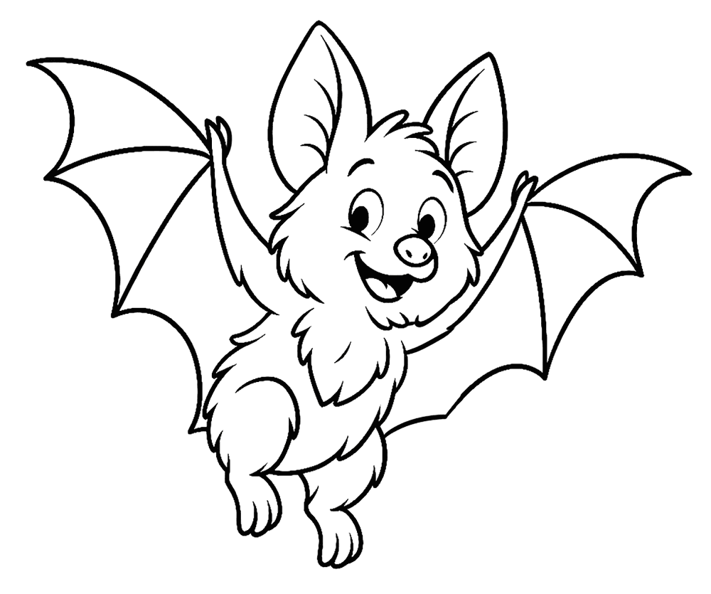 Desenho de Morcegos para colorir