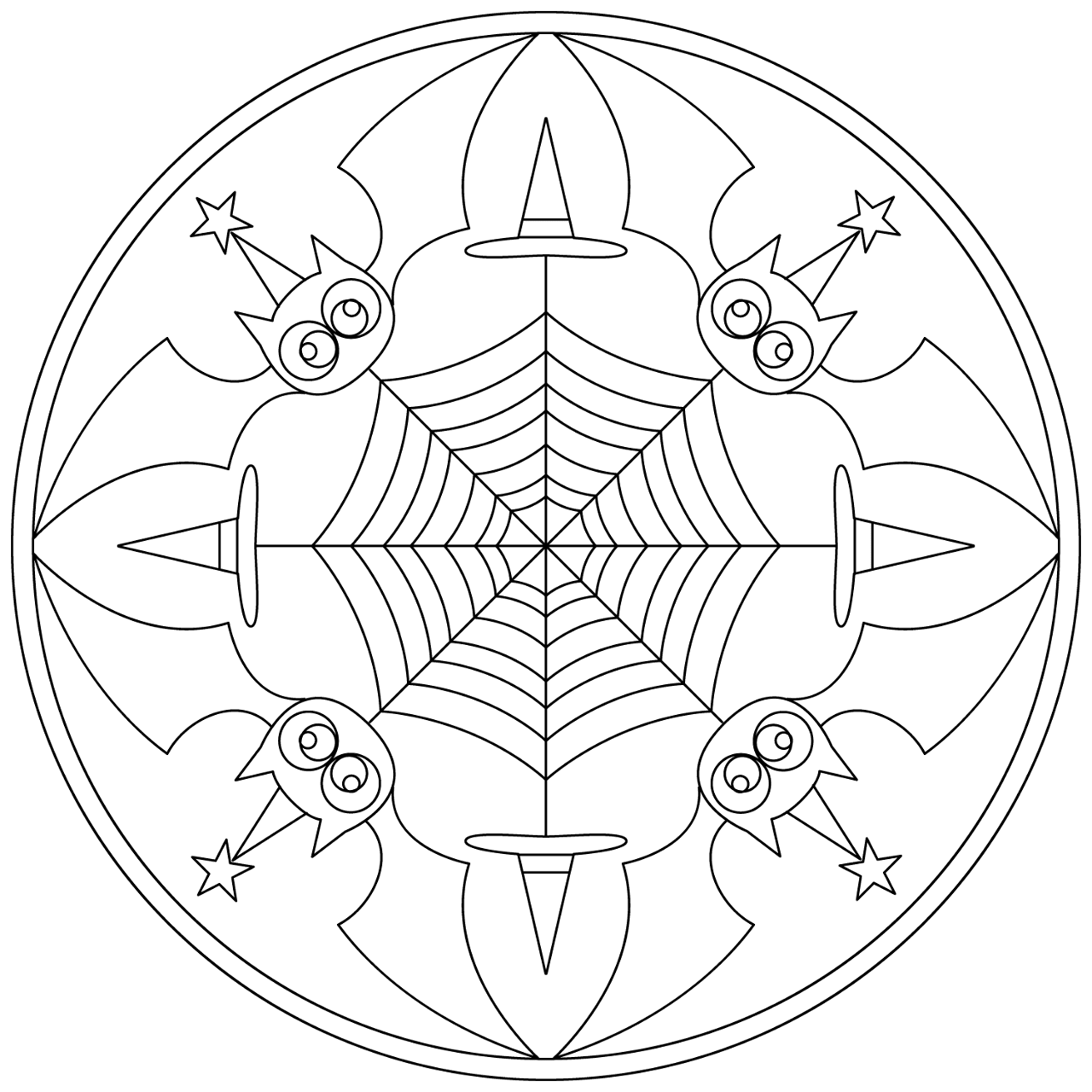 Desenho de Morcegos para colorir