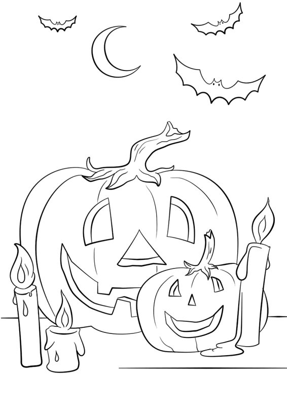 Desenho de Morcegos para colorir