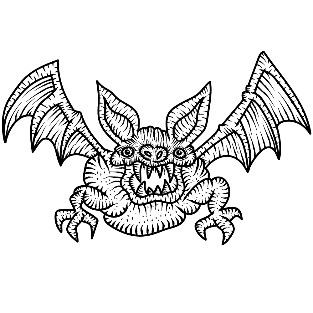 Desenho de Morcegos para colorir