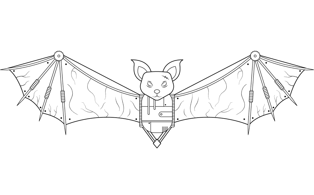 Desenho de Morcegos para colorir