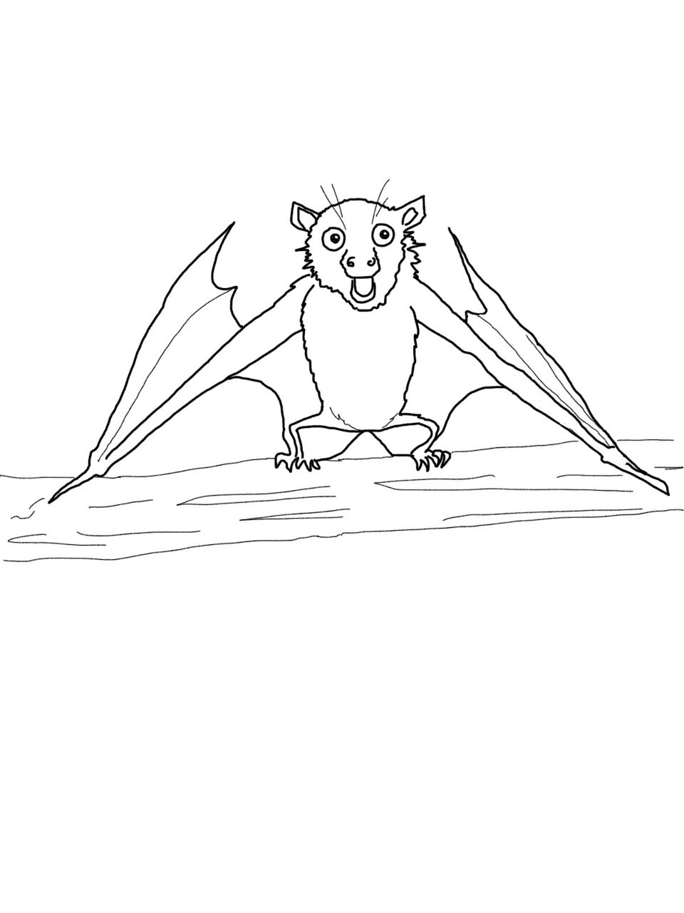 Desenho de Morcegos para colorir
