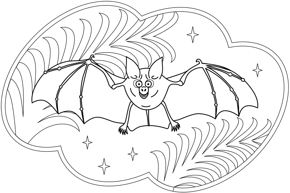 Desenho de Morcegos para colorir