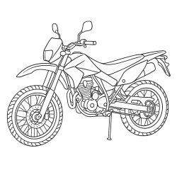 Desenho de Motos para colorir e imprimir: número 1
