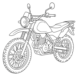 Desenho de Motos para colorir e imprimir: número 3