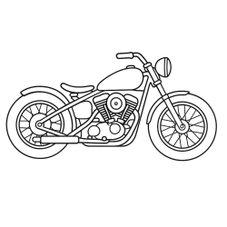Desenho de Motos para colorir e imprimir: número 4