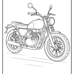 Desenho de Motos para colorir e imprimir: número 5