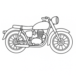 Desenho de Motos para colorir e imprimir: número 7