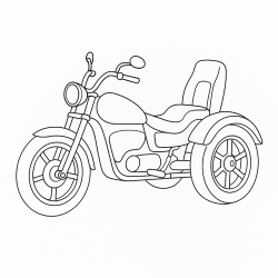 Desenho de Motos para colorir e imprimir: número 8