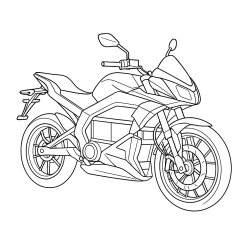 Desenho de Motos para colorir e imprimir: número 9
