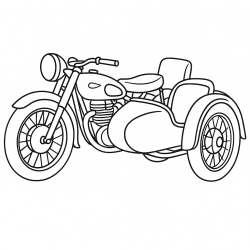 Desenho de Motos para colorir e imprimir: número 12