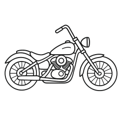 Desenho de Motos para colorir e imprimir: número 13
