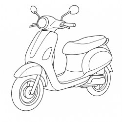 Desenho de Motos para colorir e imprimir: número 14
