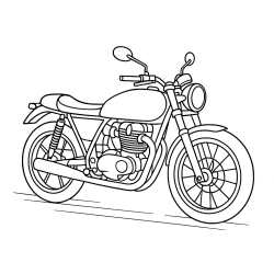 Desenho de Motos para colorir e imprimir: número 19