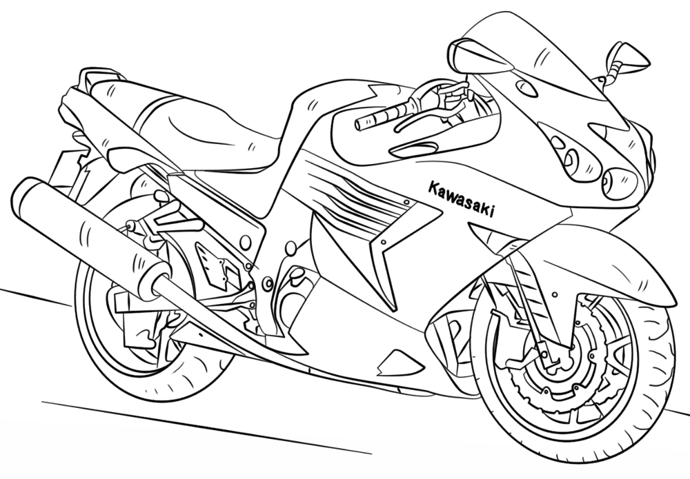 Desenho de Motos para colorir e imprimir: número 21