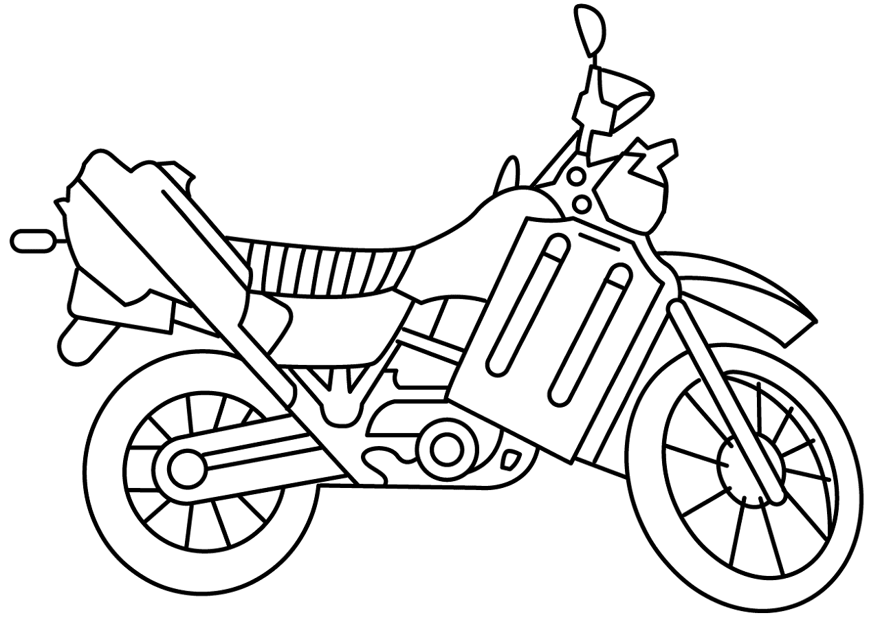 Desenho de Motos para colorir e imprimir: número 22