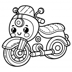 Desenho de Motos para colorir e imprimir: número 25