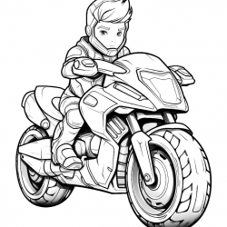 Desenho de Motos para colorir e imprimir: número 26