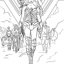Desenho de Mulher Maravilha para colorir e imprimir: número 9