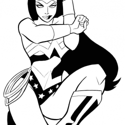 Desenho de Mulher Maravilha para colorir e imprimir: número 11