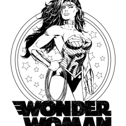 Desenho de Mulher Maravilha para colorir e imprimir: número 15